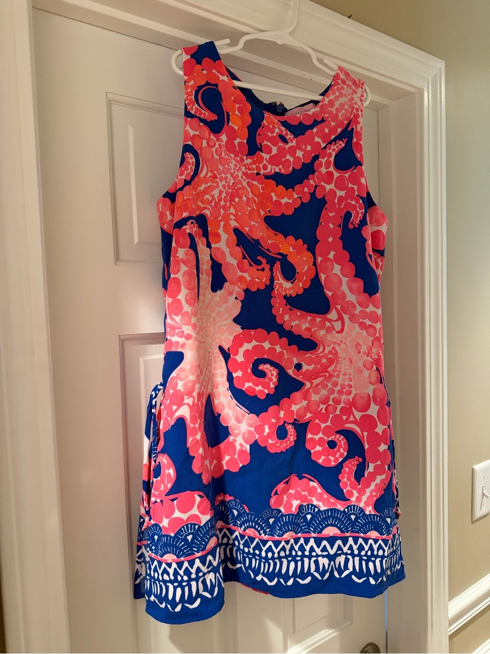 Lilly Pulitzer Size 0 Sleeveless Blue & Pink Patterned Dress